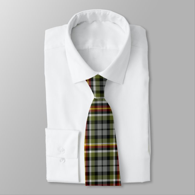 Irish County Kilkenny Tartan Tie (Tied)