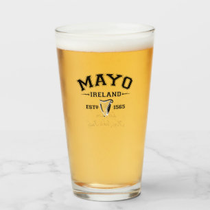 Irish County Mayo Ireland Personalised Text Glass