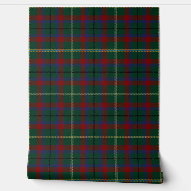 Irish County Mayo Tartan Plaid Wallpaper (Unrolling)