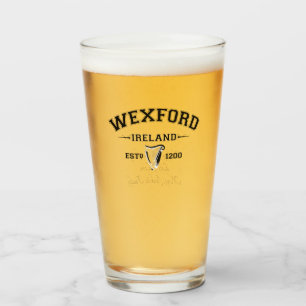Irish County Wexford Ireland Personalised Text Glass