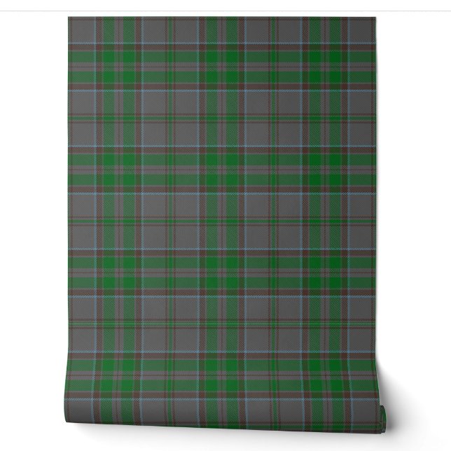 Irish County Wicklow Tartan Plaid Wallpaper (Unrolling)