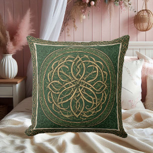 Irish Culture Eternal Knots Celtic Heritage Ornate Throw Pillow