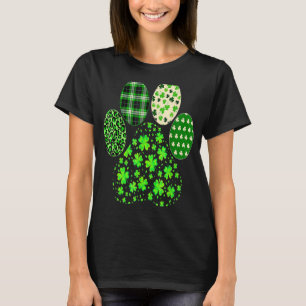 Irish Cute Dog Paw C St Patrick's Day Lucky Shamro T-Shirt