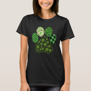 Irish Cute Dog Paw Clovers St Patricks Day Lucky S T-Shirt