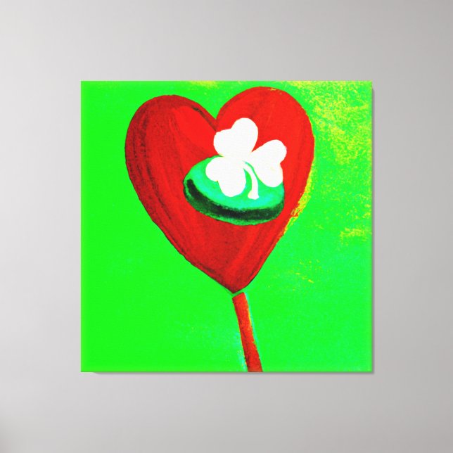Irish Cute Painting Design. Buy Now Canvas Print (Front)