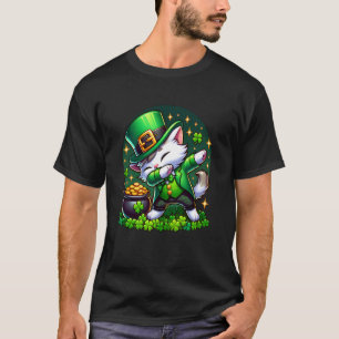 Irish Dabbing Cat Leprechaun St. Patrick's Day T-Shirt