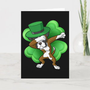 Irish Dabbing Leprechaun Boxer St Patricks Funny D Card