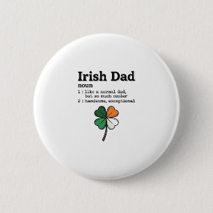 Irish Dad Funny Definition Clover Vintage Shirt 2 Inch Round Button