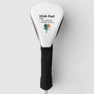 Irish Dad Funny Definition Clover Vintage Shirt Golf Head Cover