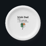 Irish Dad Funny Definition Clover Vintage Shirt Paper Plate<br><div class="desc">Irish Dad Funny Definition Clover Vintage Shirt</div>