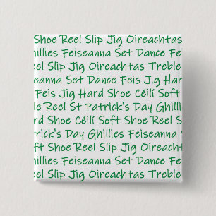 Irish Dance 2 Inch Square Button