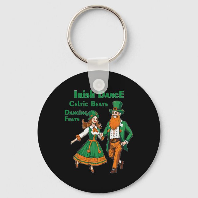 Irish Dance Celtic Beats Dancing St Patrick's Day  Keychain (Front)