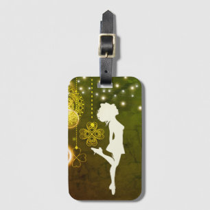 Irish Dance Celtic Clovers and Lights Luggage Tag