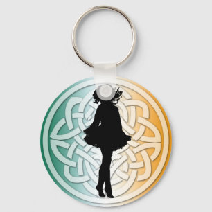 Irish Dance Celtic Irish Flag Keychain