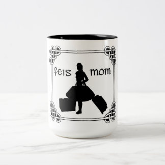 Irish Dance Celtic Knot Feis Mom Two-Tone Coffee Mug