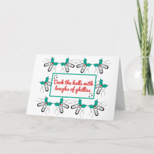 Irish Dance Christmas Card - Ghillies and Holly