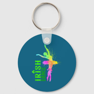 Irish Dance Colors Happy St Patrick's Day Dancer G Keychain