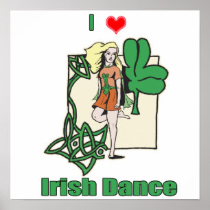 Irish dance heart poster