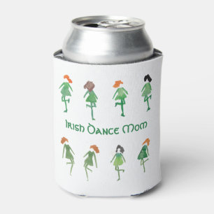 Irish Dance Mom Hand-Illustrated St. Patrick's Day Can Cooler