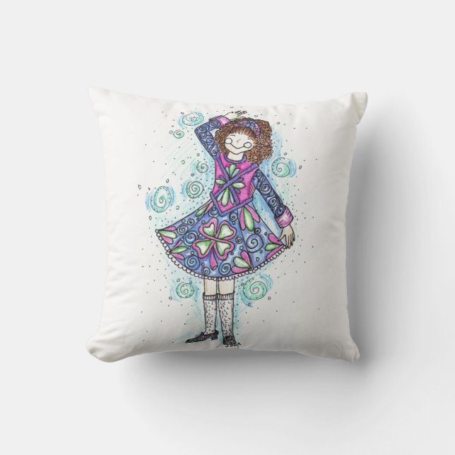 Irish Dance Pillow can be Customized (Front)