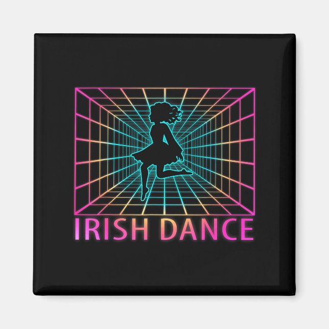 Irish Dance Retro Dancer Gift  Magnet (Front)