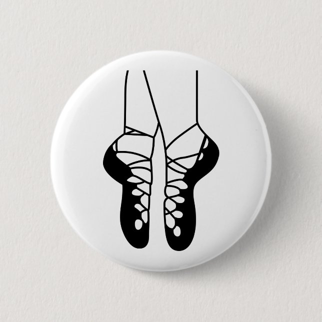 Irish Dance Shoes 2 Inch Round Button (Front)
