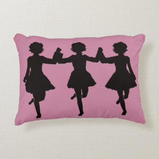 Irish dance team of 3 decorative pillow