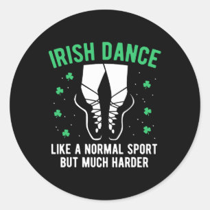 Irish Dance Women Girls Dancing Classic Round Sticker