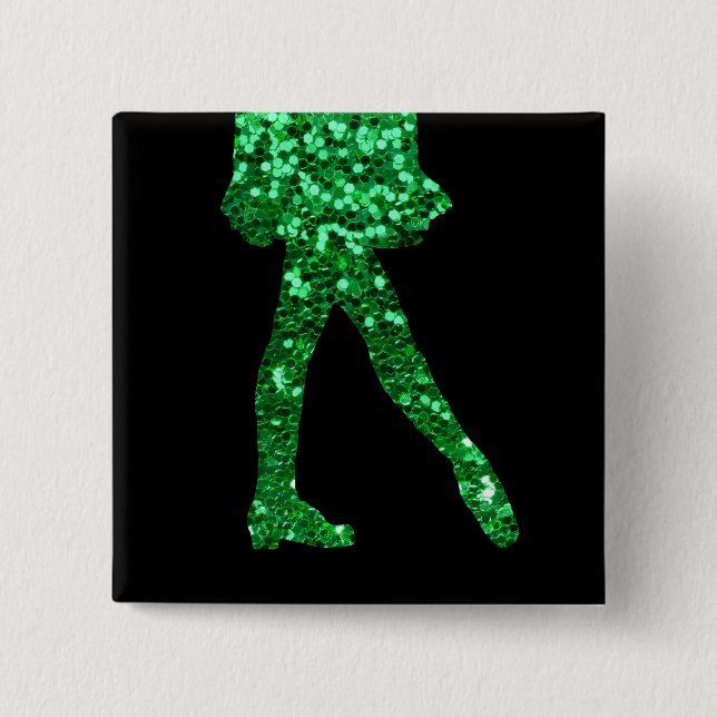 Irish Dancer 2 Inch Square Button (Front)