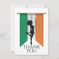 Irish Dancer and Flag of Ireland Dance Flat