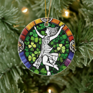 Irish Dancer Ceramic Ornament