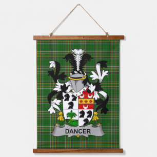 Irish Dancer Coat of Arms Family Crest Hanging Tapestry