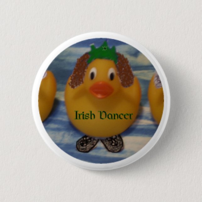 Irish Dancer Duck 2 Inch Round Button (Front)