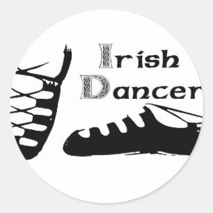 Irish Dancer Ghillies Classic Round Sticker