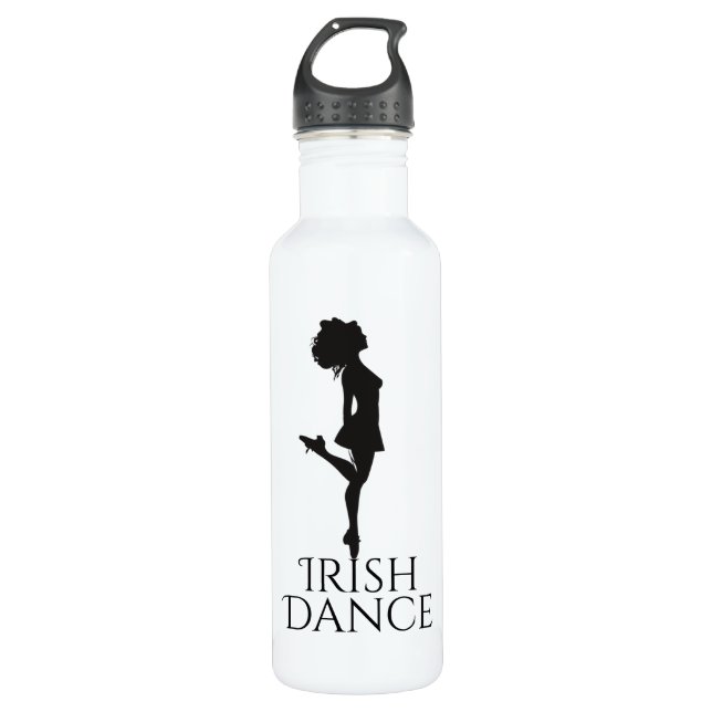 Irish Dancer Hard Shoe Black and White Dance 710 Ml Water Bottle (Front)