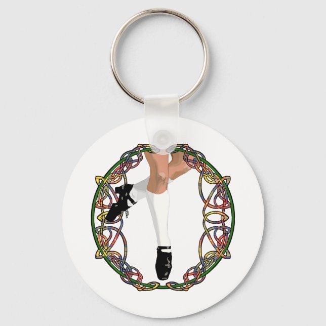 Irish Dancer Hard Shoe Keychain (Front)