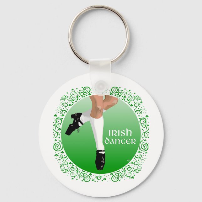 Irish Dancer Hard Shoe Keychain (Front)