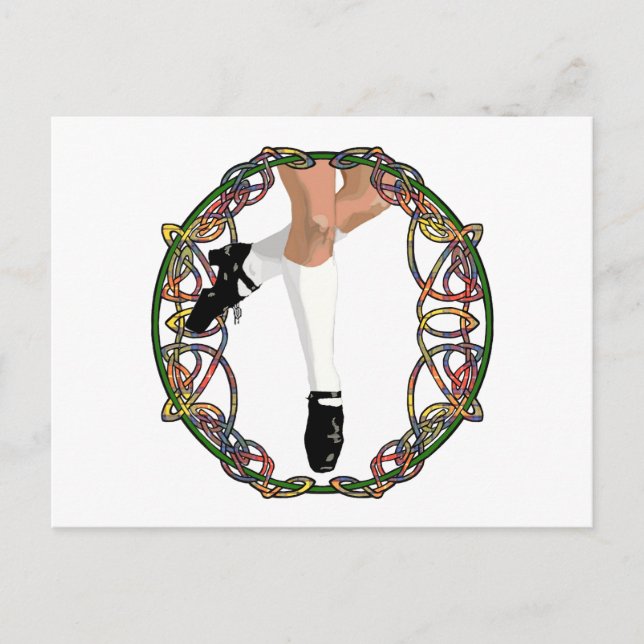 Irish Dancer Hard Shoe Postcard (Front)