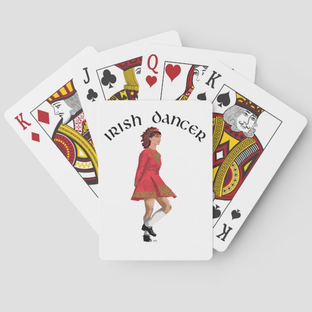 Irish Dancer in Red Playing Cards (Back)