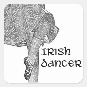 Irish Dancer Kick Skirt Sticker