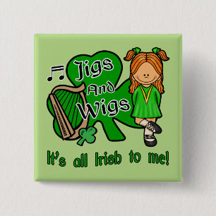 Irish Dancer's, Irish Dancing Badge 2 Inch Square Button