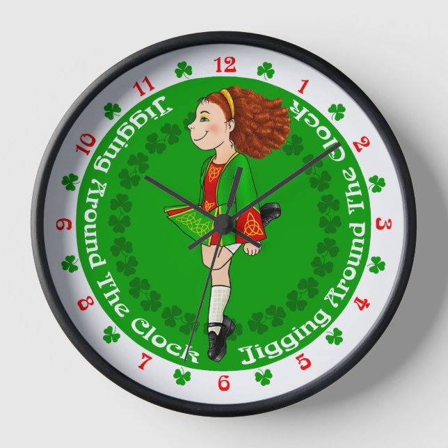 Irish Dancer's, Irish Dancing Clock (Front)