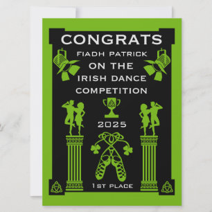 Irish Dancing Competition Card