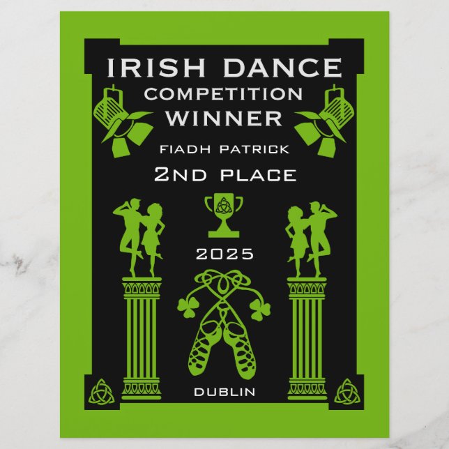 Irish Dancing Competition Certificate (Front)