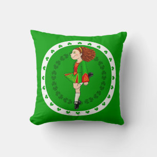 Irish Dancing Throw Pillow