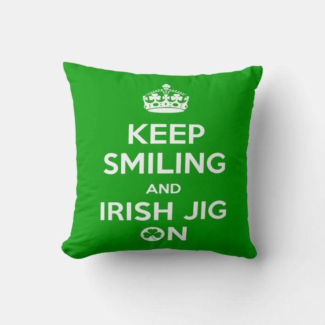 Irish Dancing Throw Pillow (Front)