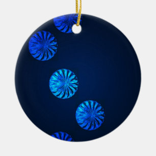 Irish Design Blue Crystal Ceramic Ornament