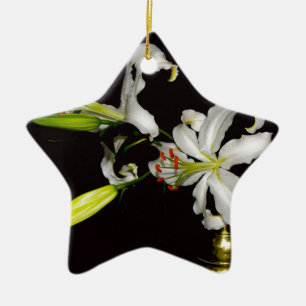 Irish Design- Brass and Flower Collection Ceramic Ornament