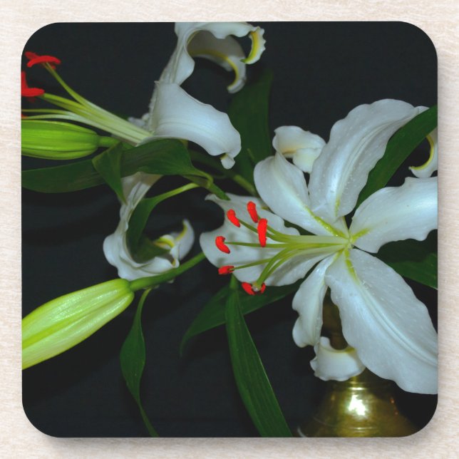 Irish Design-Brass and Flower Collection Coaster (Front)