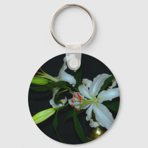 Irish Design-Brass and Flower Collection Keychain